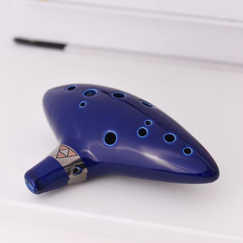 Song With Musical Instrument - 12 Hole Ocarina Ceramic Alto C