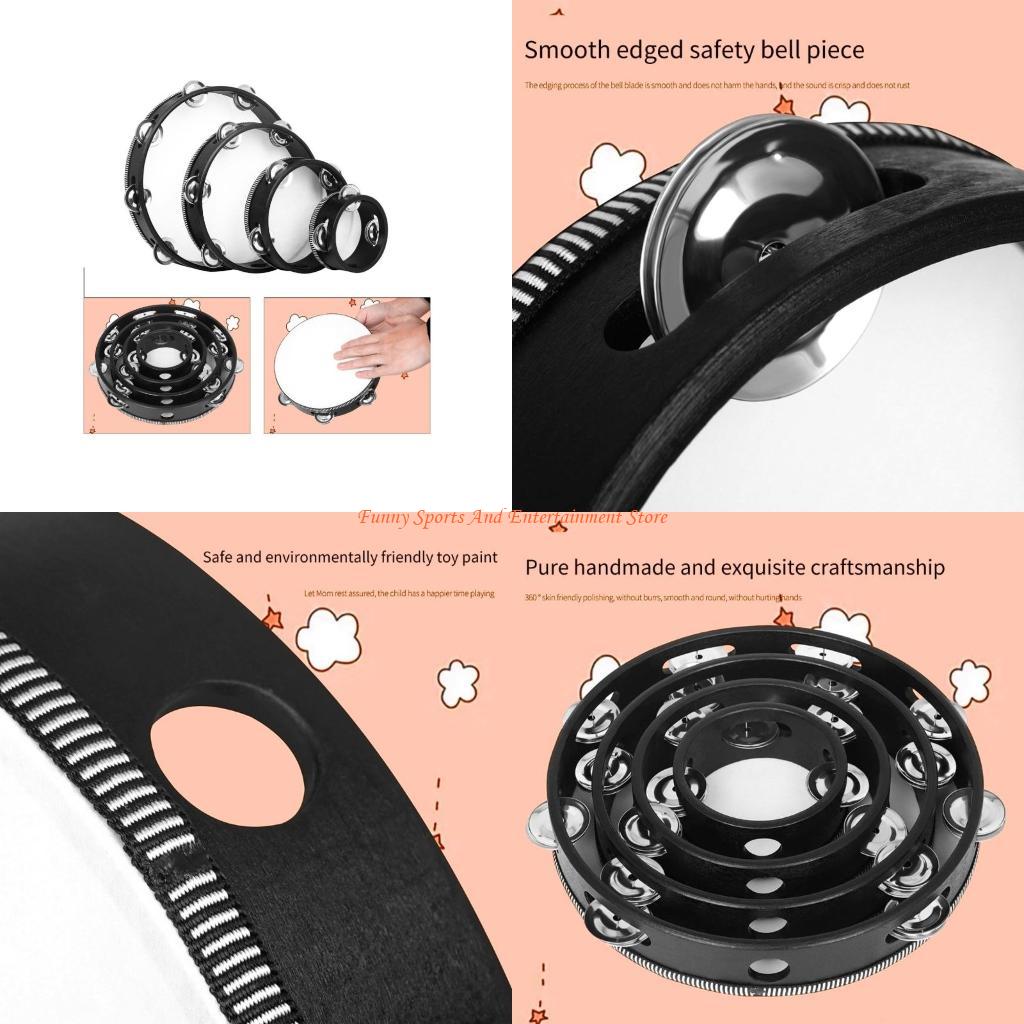 Musical Instruments Game - C4DE 4pcs Double Row Bells Tambourine