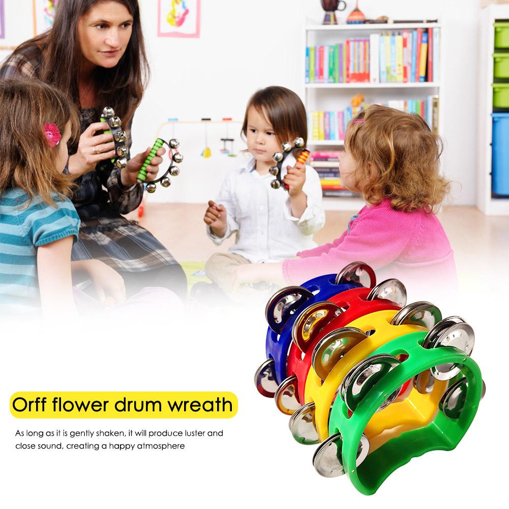 Musical Instruments Game - 4pcs Tambourine Jingles Rattle Bell Musical