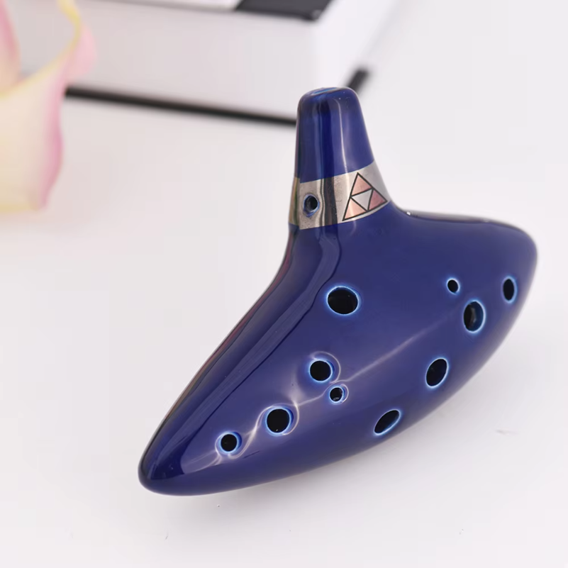 12 Hole Ocarina Ceramic Alto C - Song With Musical Instrument 评论和价格