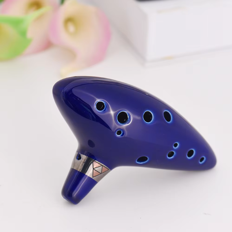 12 Hole Ocarina Ceramic Alto C - Song With Musical Instrument 评论和价格