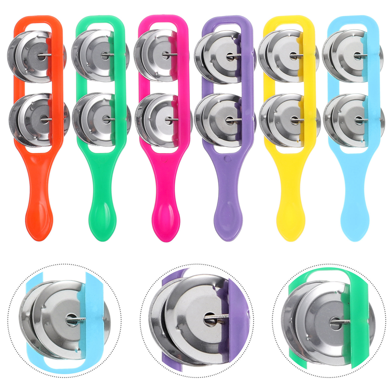 18Pcs Handheld Shaking Bell Co - Musical Instrument You Shake 评论和价格