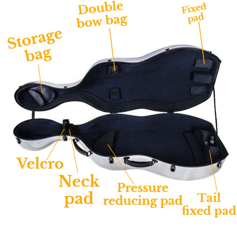 4/4 Carbon Fiber Cello Case Sc - Musical Instrument Cello 评论和价格