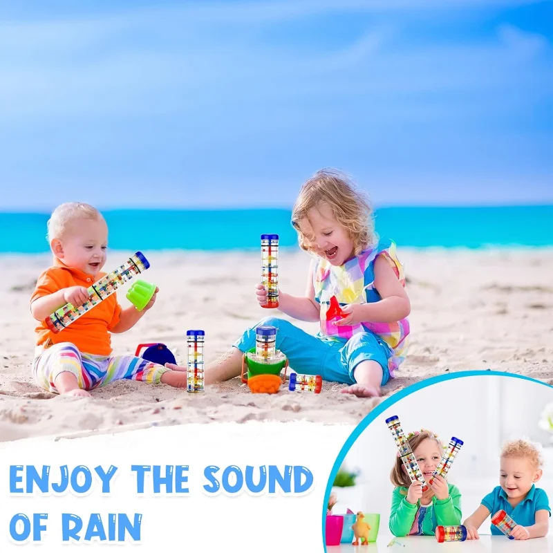 Rainbow Hourglass Rain Stick R - Musical Instrument You Shake 评论和价格