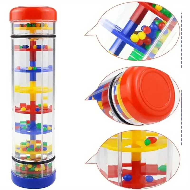 Rainbow Hourglass Rain Stick R - Musical Instrument You Shake 评论和价格