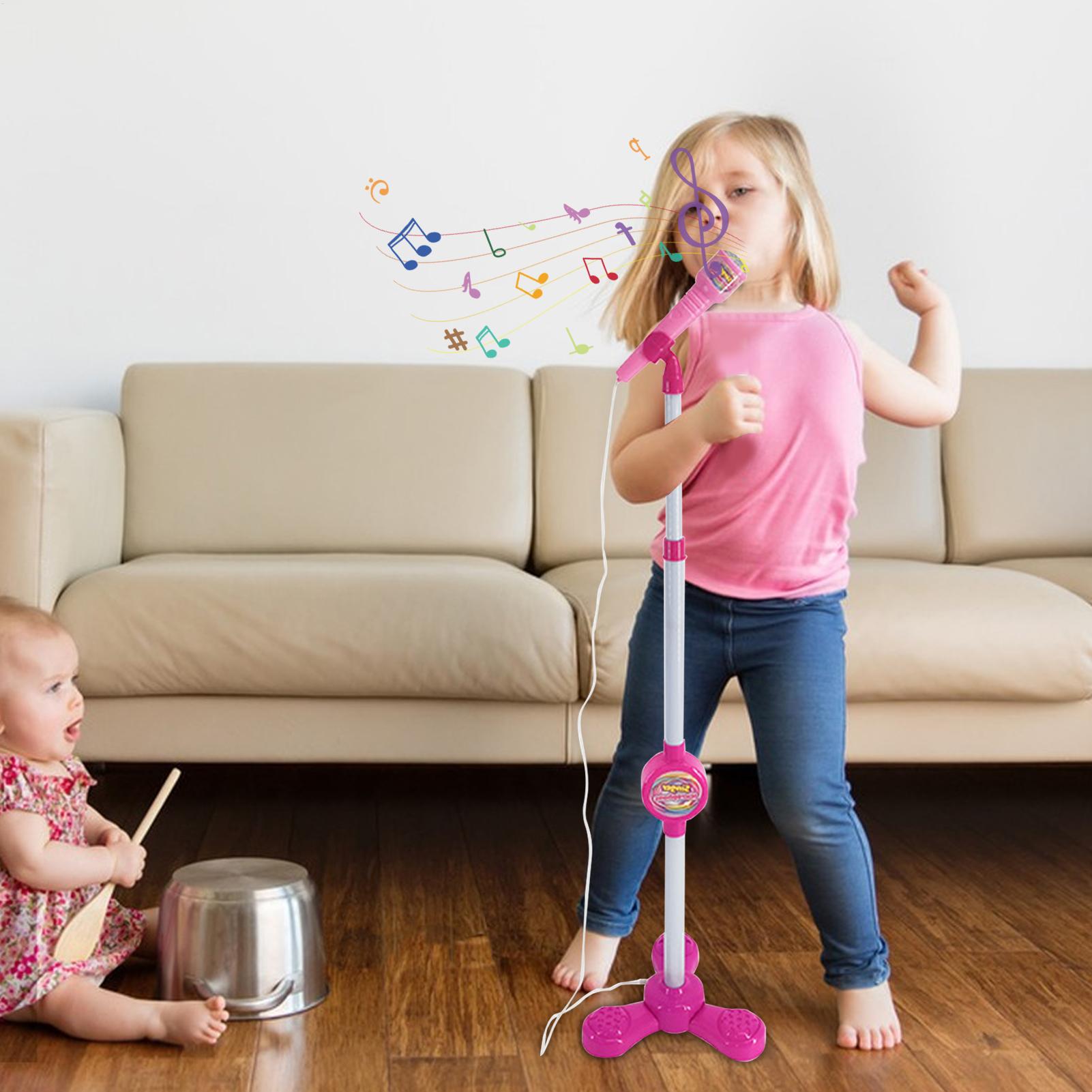 Kids Microphone with Stand Kar - Song With Musical Instrument 评论和价格