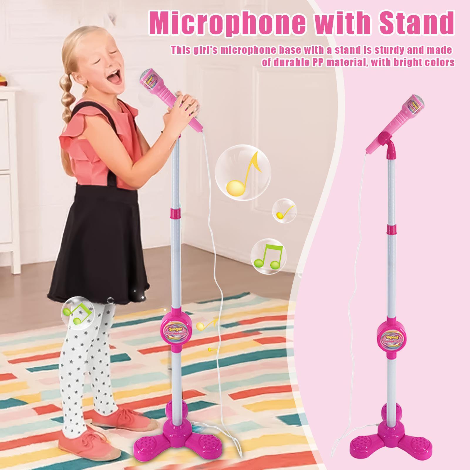 Kids Microphone with Stand Kar - Song With Musical Instrument 评论和价格