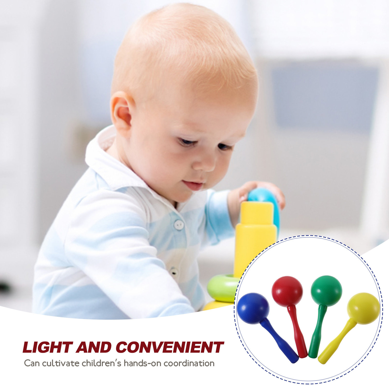 8Pcs Shaking Maracas Musical E - Musical Instrument You Shake 评论和价格