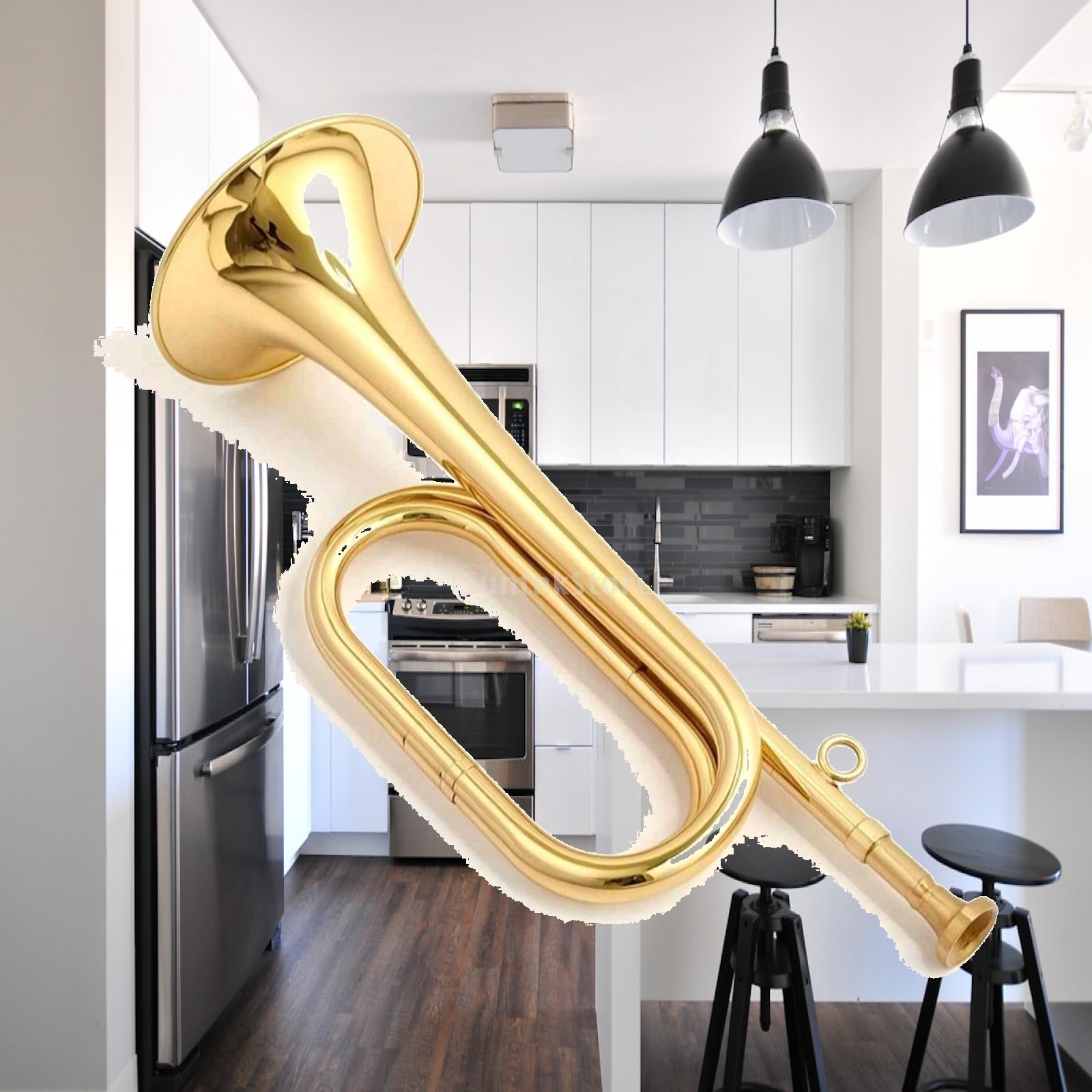 Mini Brass Musical Instrument  - Musical Instrument Bugle 评论和价格