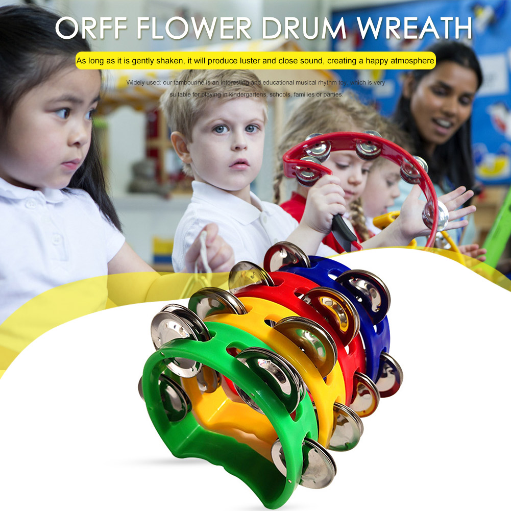 4pcs Tambourine Jingles Rattle - Musical Instruments Game 评论和价格