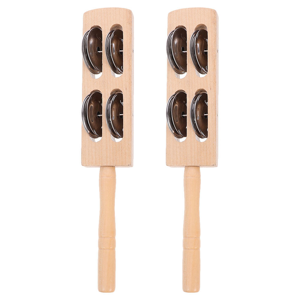 2Pcs Shaking Bell Wooden Percu - Musical Instrument You Shake 评论和价格