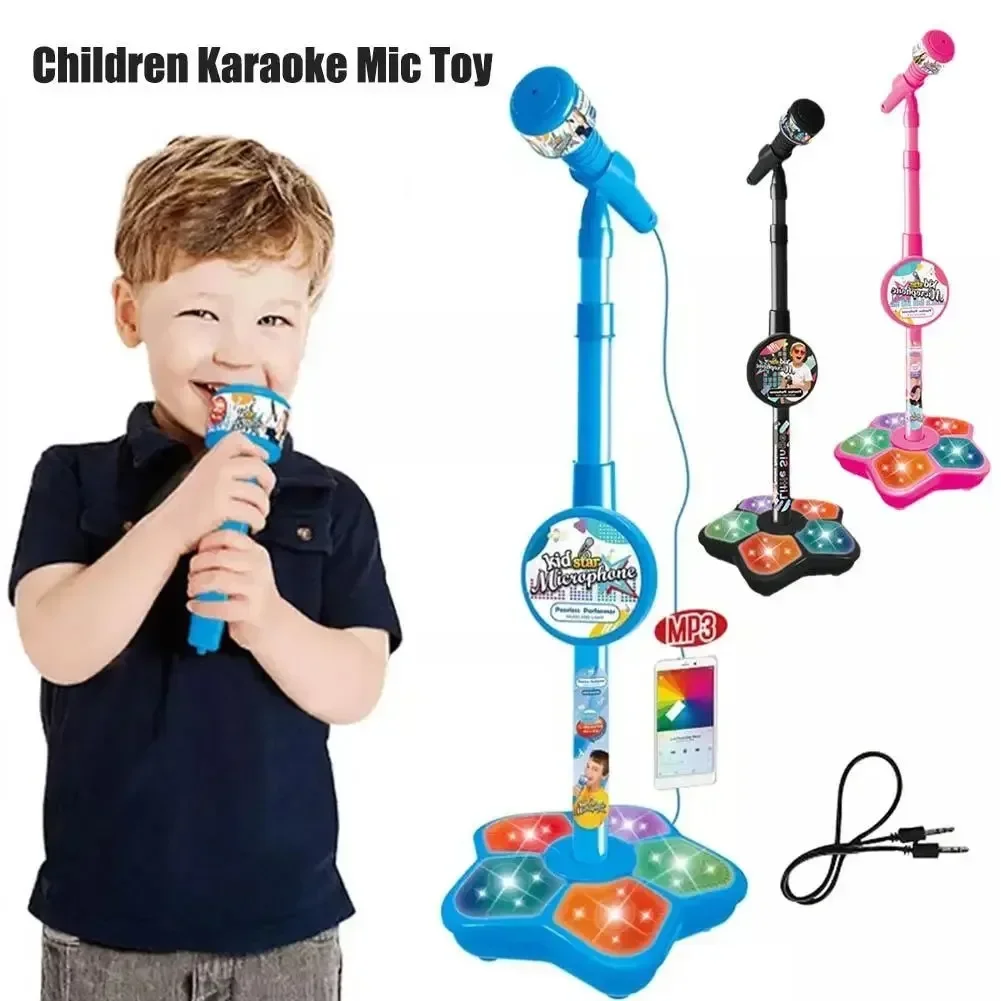 Kids Microphone with Stand Kar - Song With Musical Instrument 评论和价格
