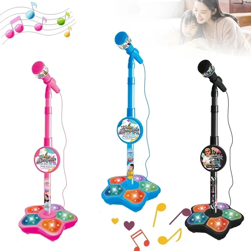Kids Microphone with Stand Kar - Song With Musical Instrument 评论和价格