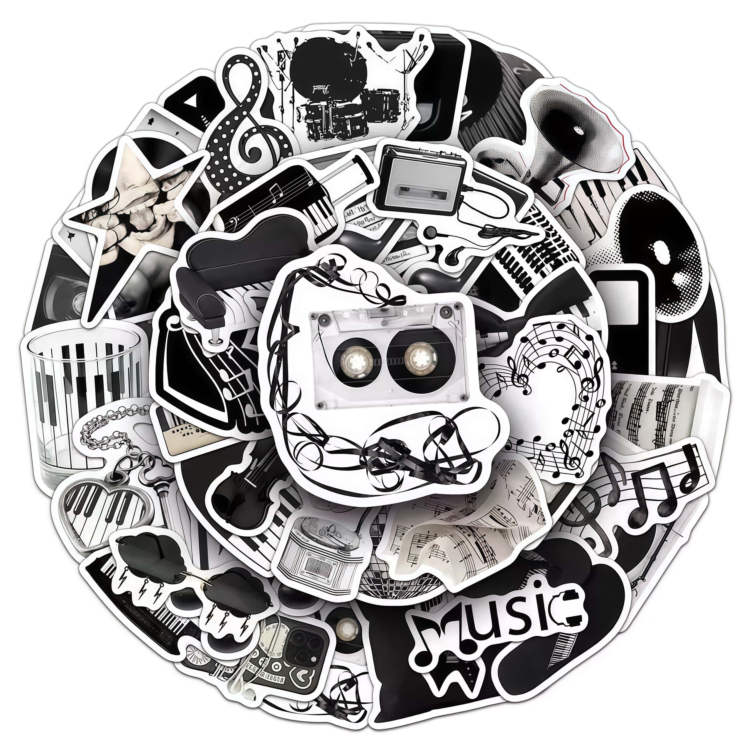 50Pcs Black White Musical Inst - Musical Instrument Tabla 评论和价格