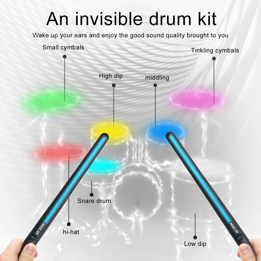 Portable Air Drum Set Air Drum - Musical Instrument Virtual 评论和价格