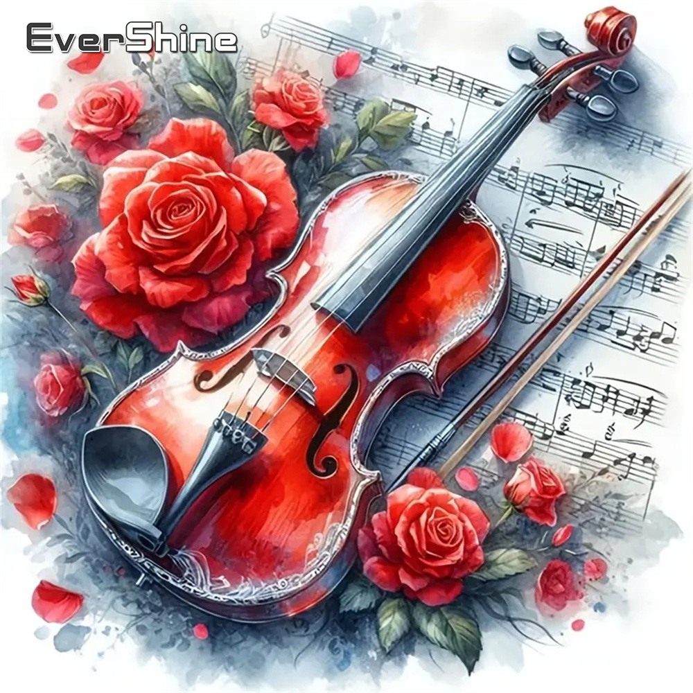 Evershine DIY Diamond Painting - Musical Instrument Cello 评论和价格