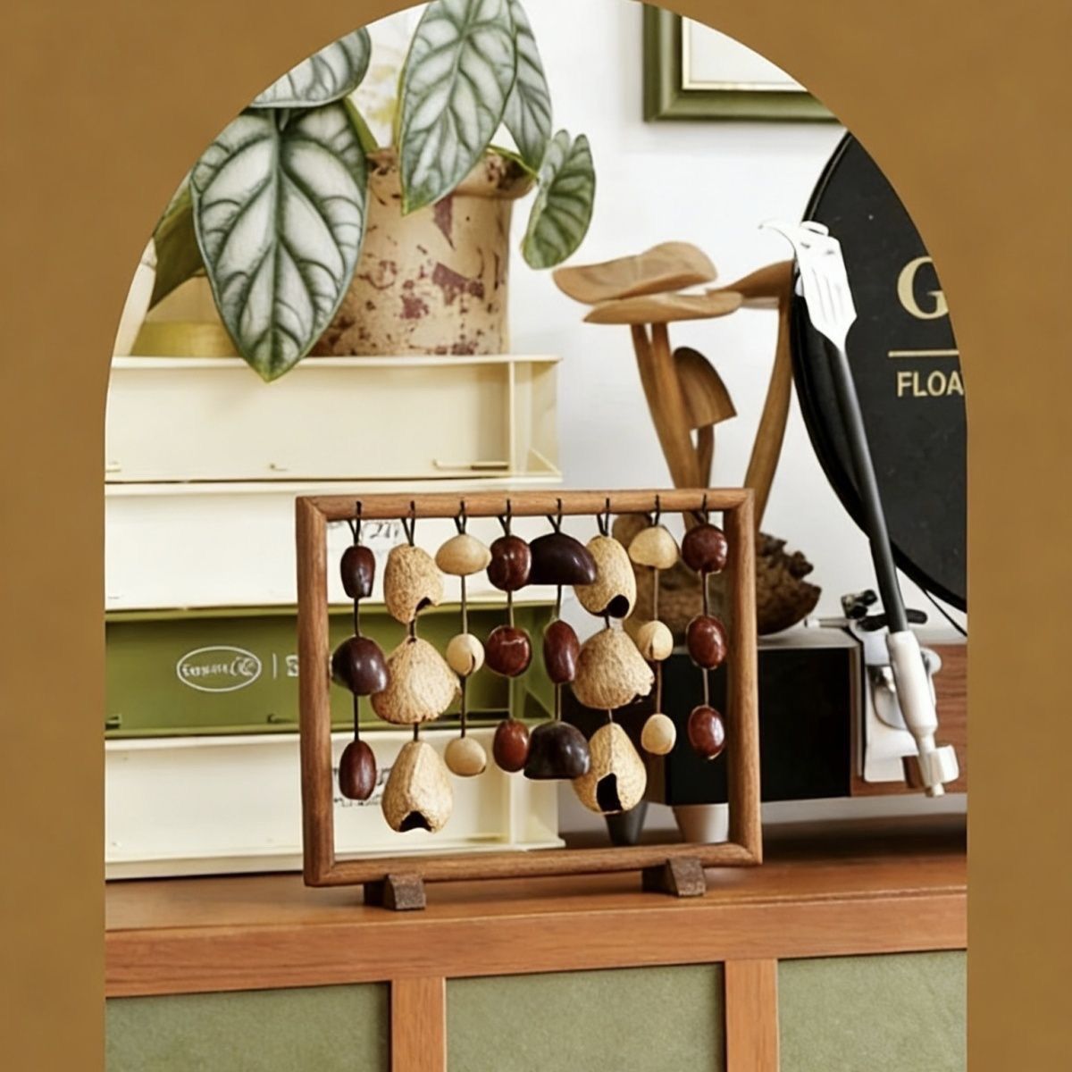 Nut Shell Wind Chimes Meditati - Musical Instrument Chimes 评论和价格