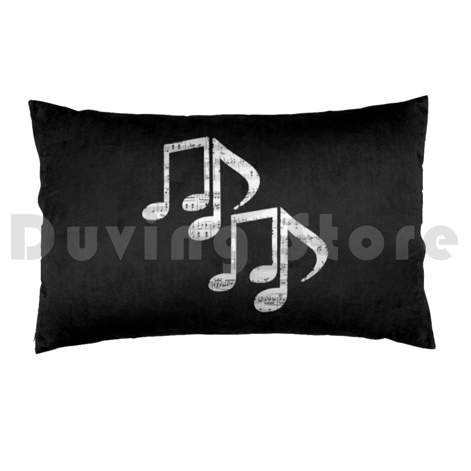 Music Notes Pillow Case Printe - Song With Musical Instrument 评论和价格