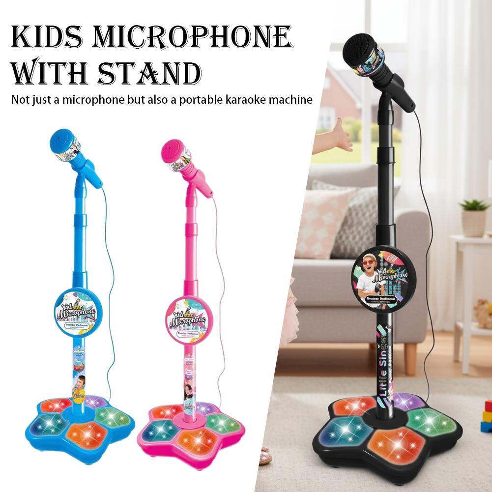 Kids Microphone with Stand Kar - Song With Musical Instrument 评论和价格