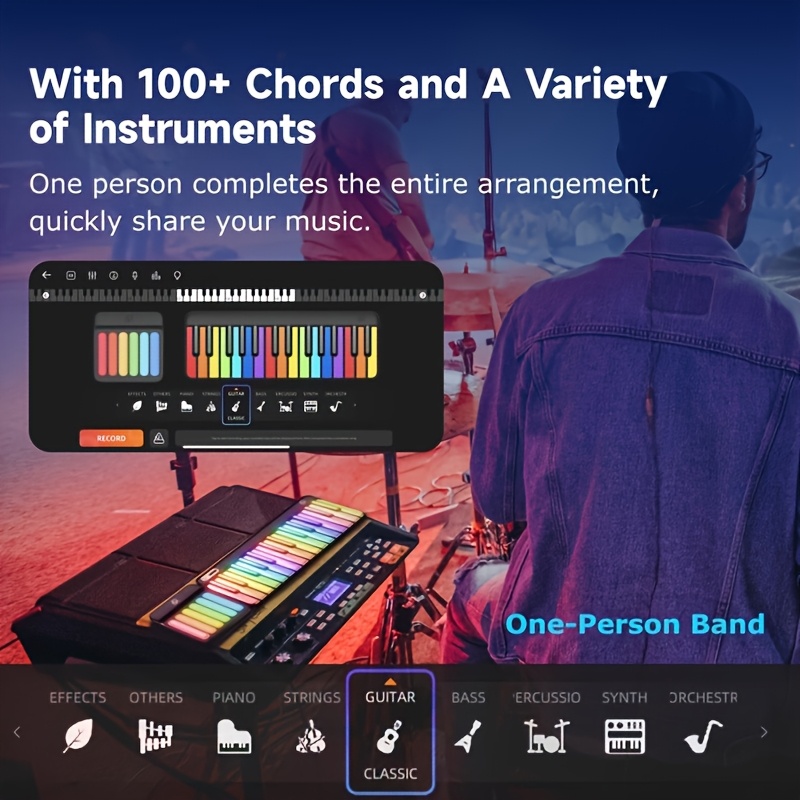 Stylish LED-Backlit PopuPiano  - Musical Instrument Tabla 评论和价格